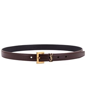 Saint Laurent Leather Belt - Brown