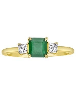 Forever Creations USA Inc. Forever Creations 14K 0.80 Ct. Tw. Diamond & Emerald Ring - Green