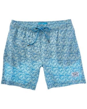 Beach Bros Small Field Of Daisies Swim Trunk - Blue