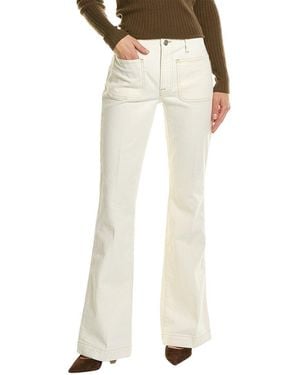 FRAME High-rise Sailor Au Natural Clean Flare Jean - White