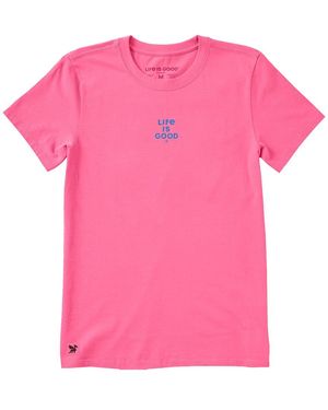 Life Is Good. Crusher T-Shirt - Pink