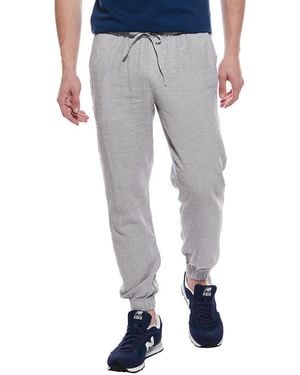 Tahari Drawstring Linen-Blend Jogger Pant - Grey