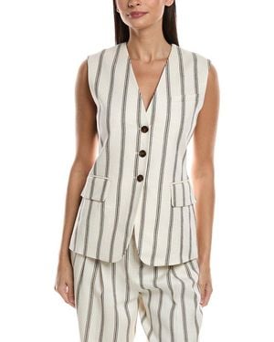 A.L.C. Noa Linen-Blend Vest - White