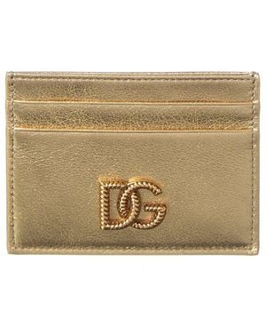 Dolce & Gabbana Leather Card Holder - Natural