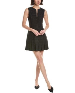 Alice + Olivia Ellis Box Pleat Mini Dress - Black