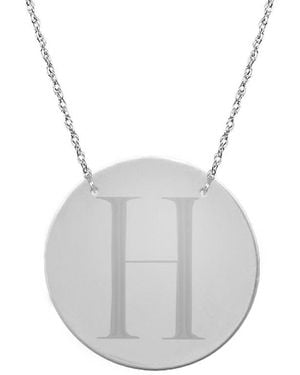 Jane Basch Silver Initial Pendant (a-z) - Gray