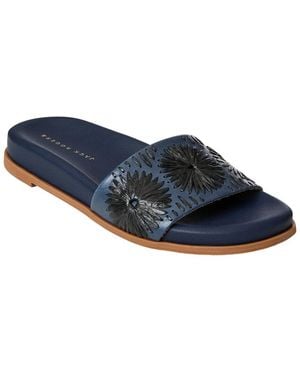 Jack Rogers Somerset Raffia & Leather Sandal - Blue