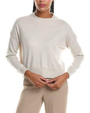 N.Peal Cashmere Relaxed 100% Cashmere Jumper - White
