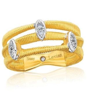Suzy Levian CZ Jewelry Suzy Levian Golden Helix Cz Ring - Metallic