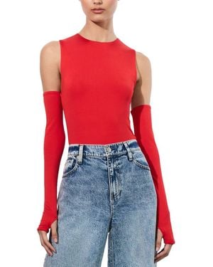 Alice + Olivia Olea Bodysuit - Red