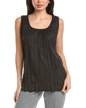 Lafayette 148 New York Scoop Neck Sleeveless Blouse - Black