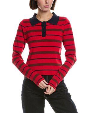 SERENETTE Knit Polo Shirt - Red