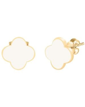 Gabi Rielle 14K Over Clover Earrings - Metallic
