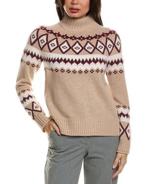 Hannah Rose Merino Fair Isle Wool & Angora-Blend Sweater - Gray