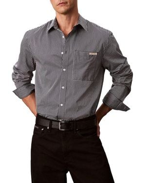 Calvin Klein Satin Relaxed Shirt - Grey