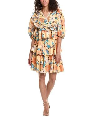 Beulah London 2Pc Top & Skirt Set - Yellow