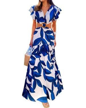 MIRA RICHI Maxi Dress - Blue