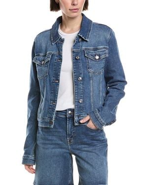 7 For All Mankind Classic Cropped Trucker Jacket - Blue