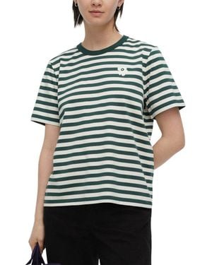 Marimekko Tasaraita Unikko Kioski T-Shirt - Green