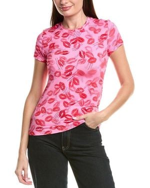 L'Agence Ressi V Kiss T-Shirt - Red