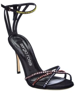 Sergio Rossi Godiva Suede Sandal - Blue