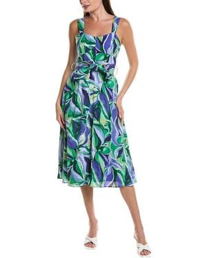 Tahari Petite Midi Dress - Blue