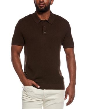 Onia Textured Knit Polo Shirt - Black