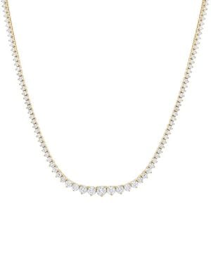 Diana M. Jewels Fine Jewellery 14k 10.00 Ct. Tw. Diamond Tennis Necklace - Metallic
