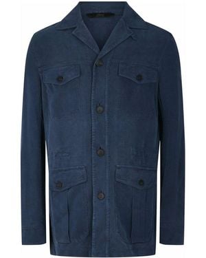 Brioni Ultralight Silk Sahara Jacket - Blue