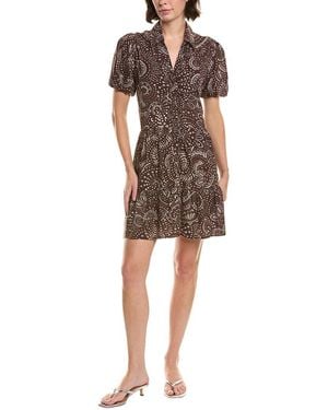Elan Printed Mini Dress - Brown