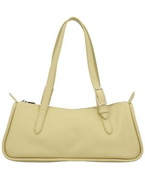 Longchamp Looong Leather Shoulder Bag - Natural