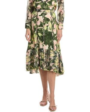 3.1 Phillip Lim Floating Iris Ruffle Skirt - Green