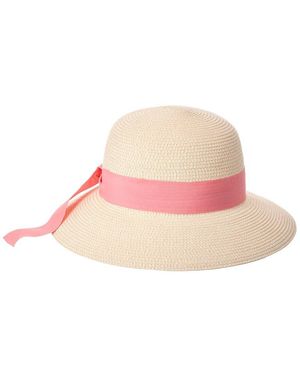 Bruno Magli Med Brim Straw Sun Hat - Pink
