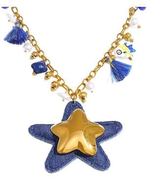 jean claude Stainless Steel Necklace - Blue