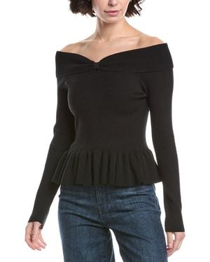 525 America Morgan Peplum Top - Black