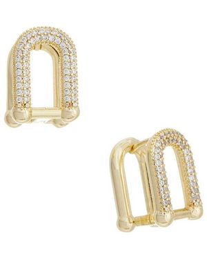Juvell 18K Plated Cz Earrings - Metallic