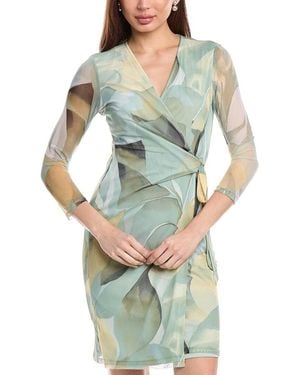 Anne Klein Petite Wrap Dress - Blue