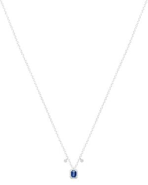 Meira T 14K 0.64 Ct. Tw. Diamond & Sapphire Necklace - White