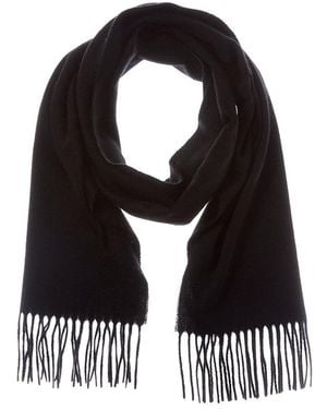 Amicale Cashmere Solid Cashmere Scarf - Black