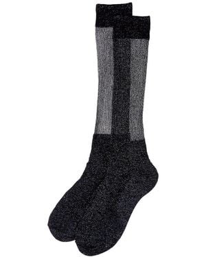 High Heel Jungle Glitter Shimmery Lights Socks - Black