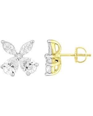 Ethos Creations Brilliant Bloom 14K 1.00 Ct. Tw. Lab-Grown Diamond Earrings - Metallic