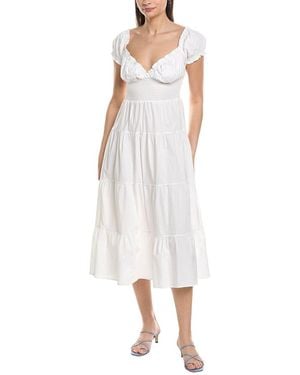knee length dresses for ladies WeWoreWhat Corset Pleated Midi Dress main image 0