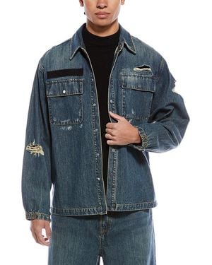 Helmut Lang Denim Uniform Shirt Jacket - Blue
