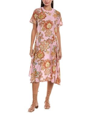 Johnny Was Handkerchief Silk Dress - Pink