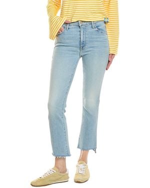 Mother The Insider Step Fray Beaming Crop Jean - Blue
