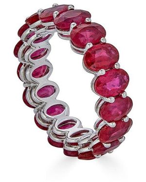 Diana M. Jewels Fine Jewelry 18K 10.30 Ct. Tw. Rubies Eternity Ring - Pink