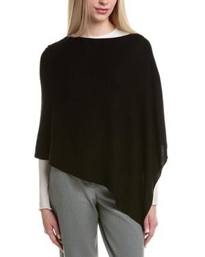 Sofiacashmere Sofiacashmere Jersey Solid Wool & Cashmere-Blend Poncho - Black