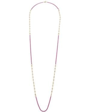 Juvell 18K Plated Cz Link Necklace - White
