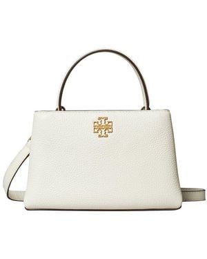 Tory Burch Britten Leather Mini Satchel - Natural