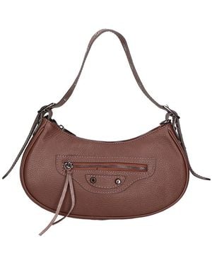 Chiara Ferretti Leather Shoulder Bag - Brown